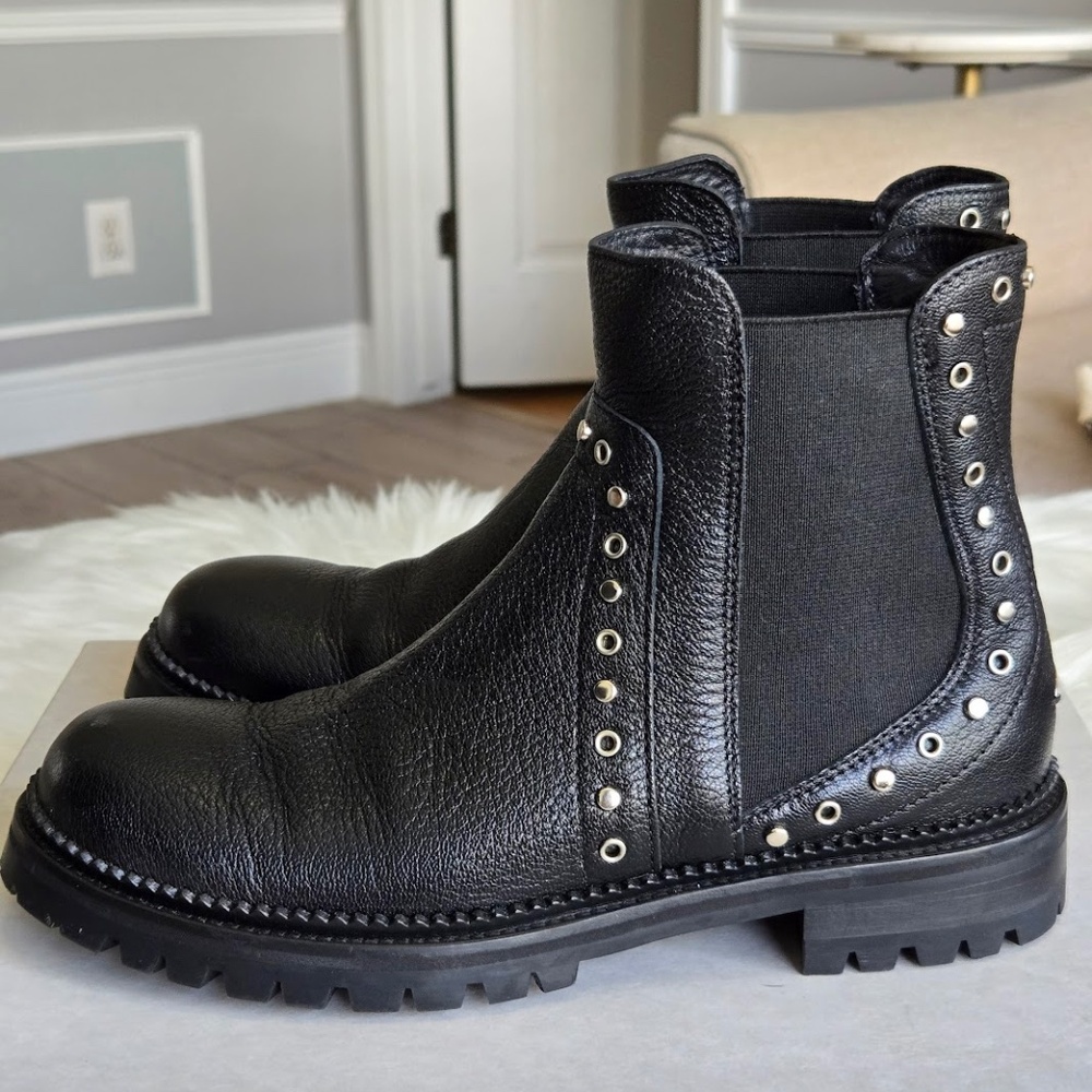 Jimmy Choo Burrow Studded Chelsea Ankle Boots